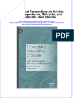 Full Chapter Philosophical Perspectives On Suicide Kant Schopenhauer Nietzsche and Wittgenstein Paolo Stellino PDF