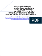 Download pdf Simulation And Modeling Methodologies Technologies And Applications 8Th International Conference Simultech 2018 Porto Portugal July 29 31 2018 Revised Selected Papers Mohammad S Obaidat ebook full chapter 