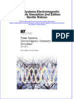 Full Chapter Power Systems Electromagnetic Transients Simulation 2Nd Edition Neville Watson PDF