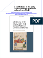 PDF Scholars and Sultans in The Early Modern Ottoman Empire 1St Edition Abdurrahman Atcil Ebook Full Chapter