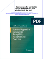 Textbook Statistical Approaches For Landslide Susceptibility Assessment and Prediction Sujit Mandal Ebook All Chapter PDF