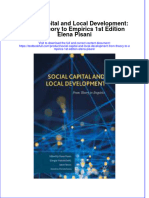 Textbook Social Capital and Local Development From Theory To Empirics 1St Edition Elena Pisani Ebook All Chapter PDF