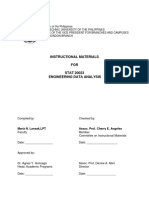 STAT 012 Engineering Data Analysis IMs