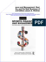 PDF Sports Finance and Management Real Estate Media and The New Business of Sport Second Edition Jason A Winfree Ebook Full Chapter