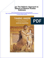 Textbook Taming Anger The Hellenic Approach To The Limitations of Reason Kostas Kalimtzis Ebook All Chapter PDF