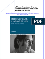 Textbook Stories of Care A Labour of Law Gender and Class at Work 1St Edition LJB Hayes Auth Ebook All Chapter PDF