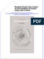 Textbook The Art of Reading People Gain Instant Insight Into The Hardware of Human Beings John Cremer Ebook All Chapter PDF