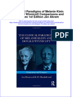 Textbook The Clinical Paradigms of Melanie Klein and Donald Winnicott Comparisons and Dialogues 1St Edition Jan Abram Ebook All Chapter PDF