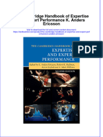 Textbook The Cambridge Handbook of Expertise and Expert Performance K Anders Ericsson Ebook All Chapter PDF