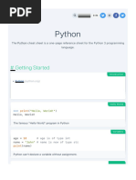 Python Cheat Sheet & Quick Reference