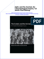 Textbook The Ecstatic and The Archaic An Analytical Psychological Inquiry 1St Edition Paul Bishop Ebook All Chapter PDF