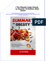 Full Chapter Summary The Obesity Code Unlock Weight Loss Secrets 1St Edition Allen Green PDF