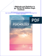 Full Chapter Research Methods and Statistics in Psychology 7Th Ed 7Th Edition Hugh Coolican PDF