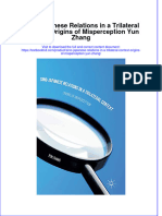 Textbook Sino Japanese Relations in A Trilateral Context Origins of Misperception Yun Zhang Ebook All Chapter PDF