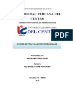 Informe de Practicas Pre Profesionales El Mantaro