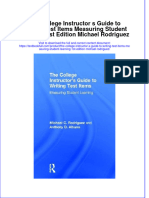 Textbook The College Instructor S Guide To Writing Test Items Measuring Student Learning 1St Edition Michael Rodriguez Ebook All Chapter PDF