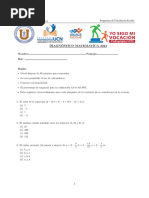 Propedéutico - Diagnóstico Matemática - 2024