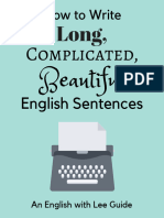 How To Write Long Beautiful Complicated English Sentences