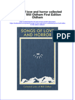 PDF Songs of Love and Horror Collected Lyrics of Will Oldham First Edition Oldham Ebook Full Chapter