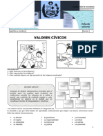 Ficha Valores Civicos 4to Sec.