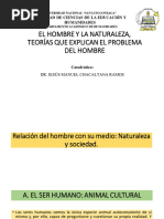 15 El Hombre y La Naturaleza, Teorías Que Explican El Problema Del Hombre