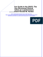 PDF The Definitive Guide To The Osce The Objective Structured Clinical Examination As A Performance Assessment Ronald M Harden Ebook Full Chapter