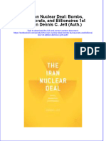 Textbook The Iran Nuclear Deal Bombs Bureaucrats and Billionaires 1St Edition Dennis C Jett Auth Ebook All Chapter PDF