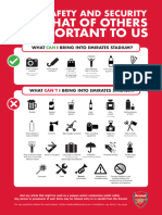 Emirates Stadium Prohibited Items 2021