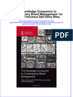 Textbook The Routledge Companion To Contemporary Brand Management 1St Edition Francesca Dallolmo Riley Ebook All Chapter PDF