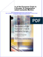 PDF The Politics of The Eurozone Crisis in Southern Europe A Comparative Reappraisal Leonardo Morlino Ebook Full Chapter