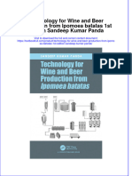 PDF Technology For Wine and Beer Production From Ipomoea Batatas 1St Edition Sandeep Kumar Panda Ebook Full Chapter