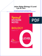 Textbook Topical Revision Notes Biology O Level Lye Ai Fern Ebook All Chapter PDF