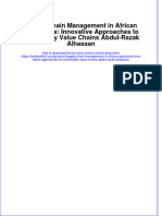 Full Chapter Supply Chain Management in African Agriculture Innovative Approaches To Commodity Value Chains Abdul Razak Alhassan PDF