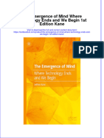 Full Chapter The Emergence of Mind Where Technology Ends and We Begin 1St Edition Kane PDF