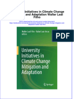 Textbook University Initiatives in Climate Change Mitigation and Adaptation Walter Leal Filho Ebook All Chapter PDF