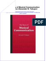 PDF The Theory of Musical Communication 1St Edition Alexander N Yakupov Ebook Full Chapter