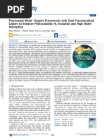 Abazari Et Al 2023 Fluorinated Metal Organic Frameworks With Dual Functionalized Linkers To Enhance Photocatalytic h2