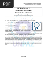 Eje Temático #Iv: Del Régimen de Garantías Y La Prestación de Servicios en Las Relaciones de Consumo