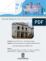 Oferta de Servicios Casa de Gobierno San Antonio de Prado