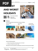 The Best and Worst Holidays British English Teacher