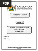 Grade 11 Topic Test Vectors Feb 2023