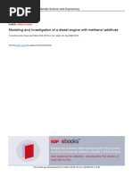 Modeling and Investigation of A Diesel e