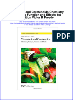 Textbook Vitamin A and Carotenoids Chemistry Analysis Function and Effects 1St Edition Victor R Preedy Ebook All Chapter PDF