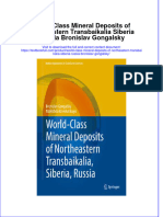 PDF World Class Mineral Deposits of Northeastern Transbaikalia Siberia Russia Bronislav Gongalsky Ebook Full Chapter