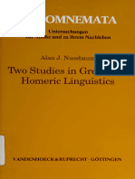 Two Studies in Greek and Homeric Linguistics: Alan J. Nussbaum