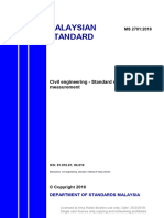 Malaysian Standard: Civil Engineering - Standard Method of Measurement