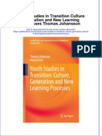 PDF Youth Studies in Transition Culture Generation and New Learning Processes Thomas Johansson Ebook Full Chapter