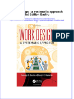 Textbook Work Design A Systematic Approach 1St Edition Badiru Ebook All Chapter PDF