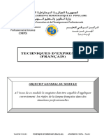 Cours de Techniques D'expression (Français)