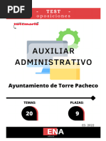 TEST AUXILIAR ADMINISTRATIVO C2 AYUNTAMIENTO DE TORRE PACHECO ED. 2022 X9euql